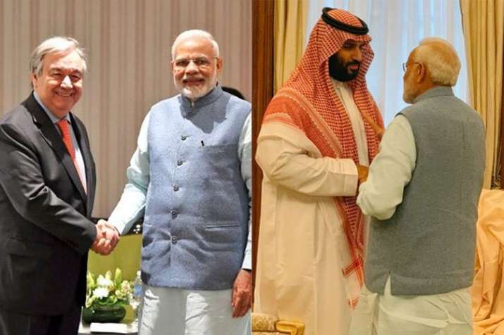 G20: PM Modi meets Saudi Crown Prince Mohammed bin Salman and UN Secretary General G20: PM Modi meets Saudi Crown Prince Mohammed bin Salman and UN Secretary General- India TV