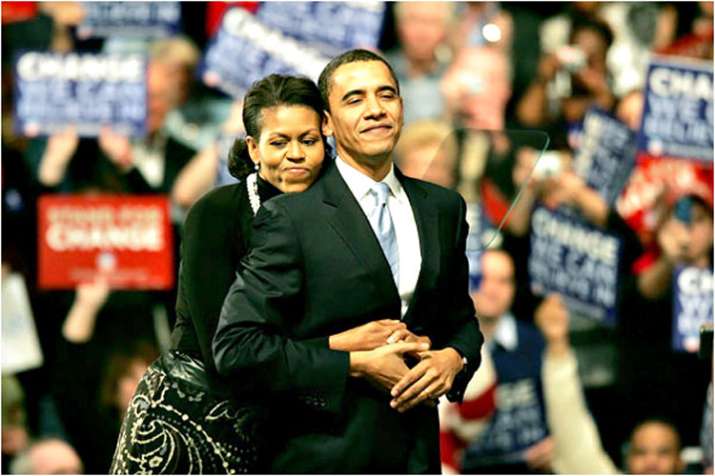 Barack Obama with Michelle Obama Barack Obama with Michelle Obama- India TV