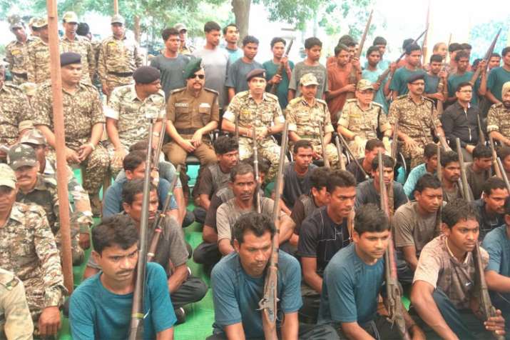 Naxal Surrender in Chhattisgarh (Photo Credit ANI) Naxal Surrender in Chhattisgarh (Photo Credit ANI)- India TV