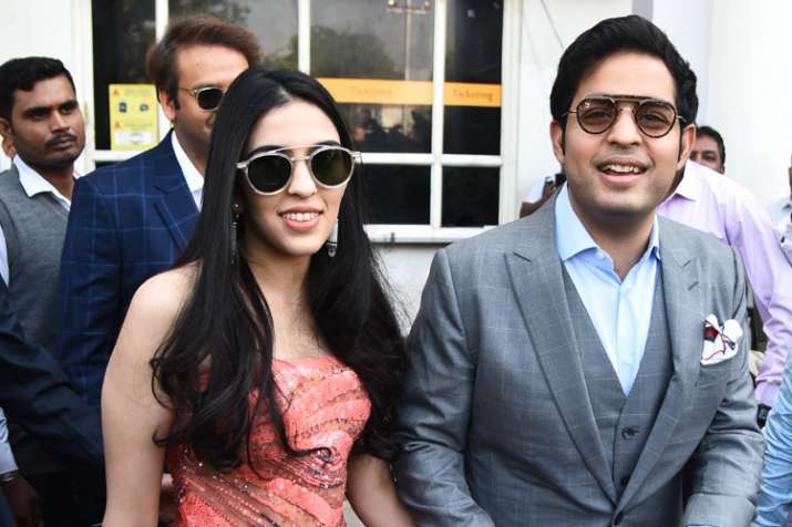 Akash Ambani, Shloka Mehta, Anand Piramal Akash Ambani, Shloka Mehta, Anand Piramal- India TV