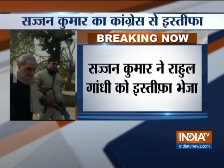 Sajjan Kumar resigns from Cong primary membership, writes to Rahul Sajjan Kumar resigns from Cong primary membership, writes to Rahul- India TV
