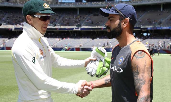 Tim Paine and Virat Kohli Tim Paine and Virat Kohli- India TV