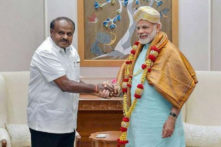 PM misleading nation for political gains, HD Kumaraswamy hits out at Narendra Modi | PTI File PM misleading nation for political gains, HD Kumaraswamy hits out at Narendra Modi | PTI File- India TV