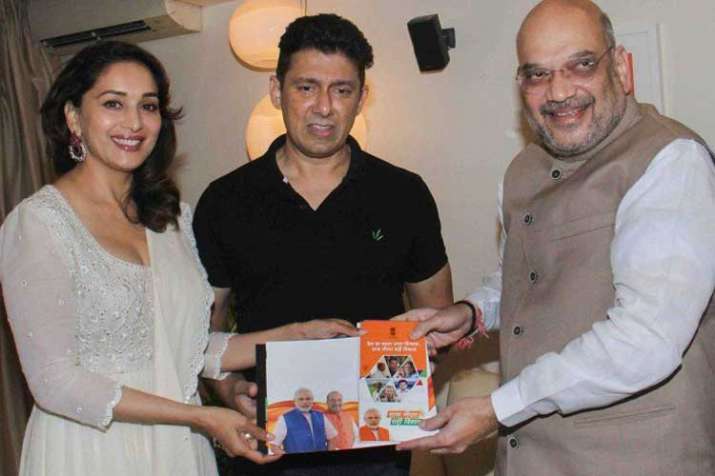 madhuri dixit and amit shah madhuri dixit and amit shah- India TV