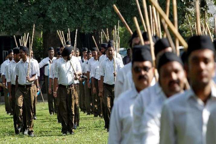 Congress demands to ban RSS Shakha in Parks Congress demands to ban RSS Shakha in Parks- India TV