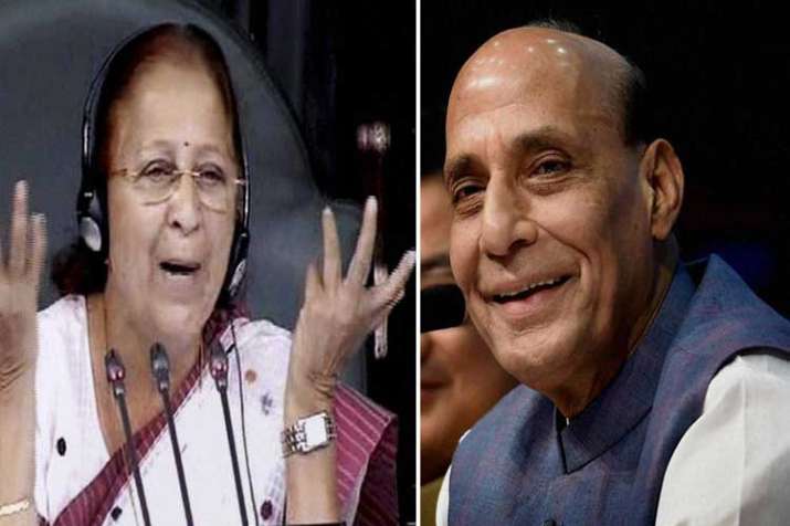 sumitra mahajan and rajnath singh sumitra mahajan and rajnath singh- India TV