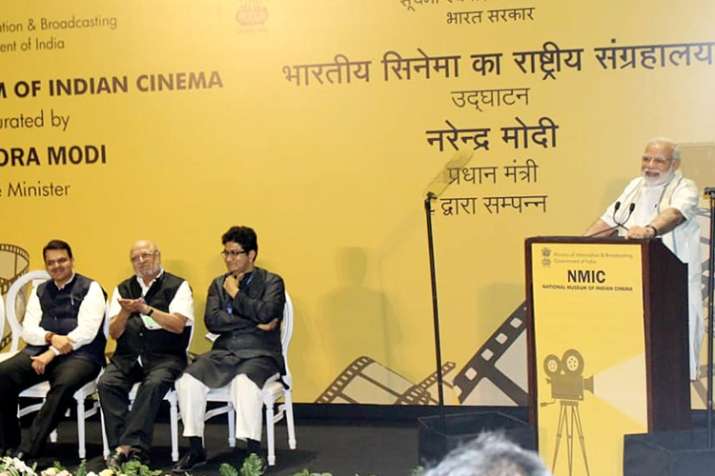 PM Narendra Modi inaugurates first cinema museum of India PM Narendra Modi inaugurates first cinema museum of India- India TV