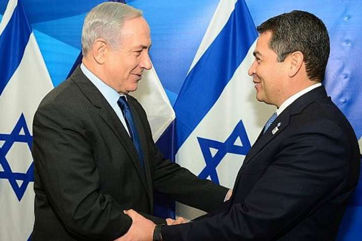Benjamin Netanyahu, left, meeting with Juan Orlando Hernandez | GPO File Benjamin Netanyahu, left, meeting with Juan Orlando Hernandez | GPO File- India TV