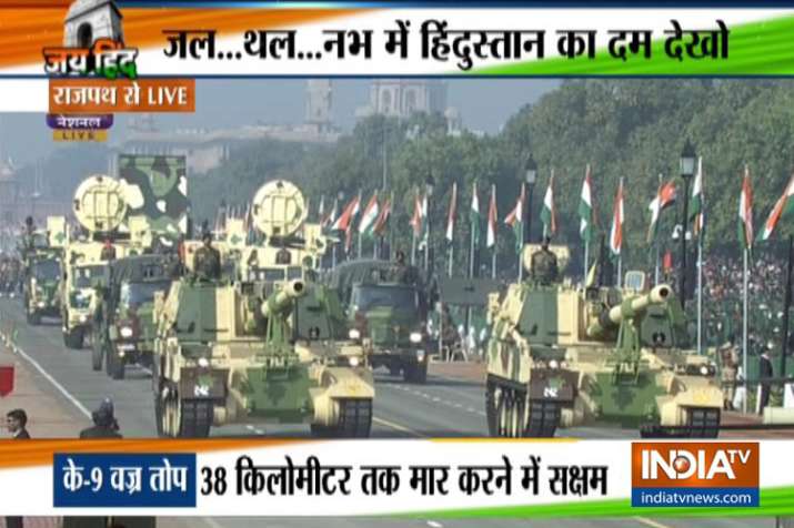 Republic Day 2019: 70वें गणतंत्र दिवस पर दिखा भारत का पराक्रम, कई नए हथियारों का प्रदर्शन Republic Day 2019: 70वें गणतंत्र दिवस पर दिखा भारत का पराक्रम, कई नए हथियारों का प्रदर्शन- India TV