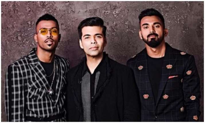Hardik pandya, karan johar and KL Rahul Hardik pandya, karan johar and KL Rahul- India TV