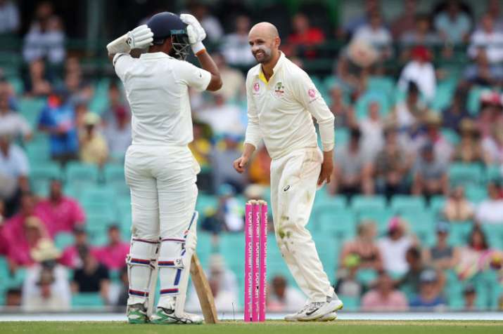 Cheteshwar Pujara and Nathan Lyon Cheteshwar Pujara and Nathan Lyon- India TV