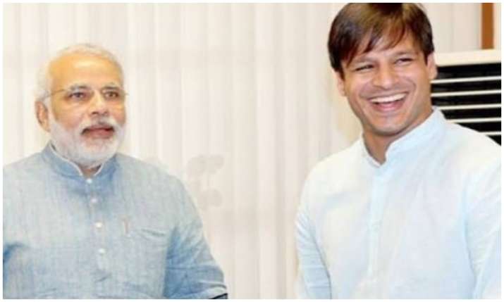 PM Narendra Modi and Vivek Oberoi PM Narendra Modi and Vivek Oberoi- India TV