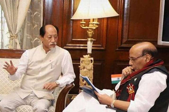 Nagaland Chief Minister Neiphiu Rio with Union Home Minister Rajnath Singh| PTI File Nagaland Chief Minister Neiphiu Rio with Union Home Minister Rajnath Singh| PTI File- India TV