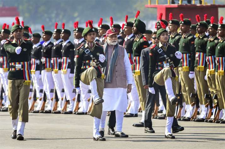Prime Minister Narendra Modi inspects guard of honour at the Prime Minister's NCC Rally in New Delhi Prime Minister Narendra Modi inspects guard of honour at the Prime Minister's NCC Rally in New Delhi- India TV