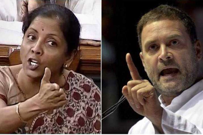 Nirmala Sitharaman and Rahul Gandhi Nirmala Sitharaman and Rahul Gandhi- India TV