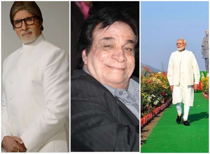 Kader khan, amitabh bachchan and PM Modi Kader khan, amitabh bachchan and PM Modi- India TV