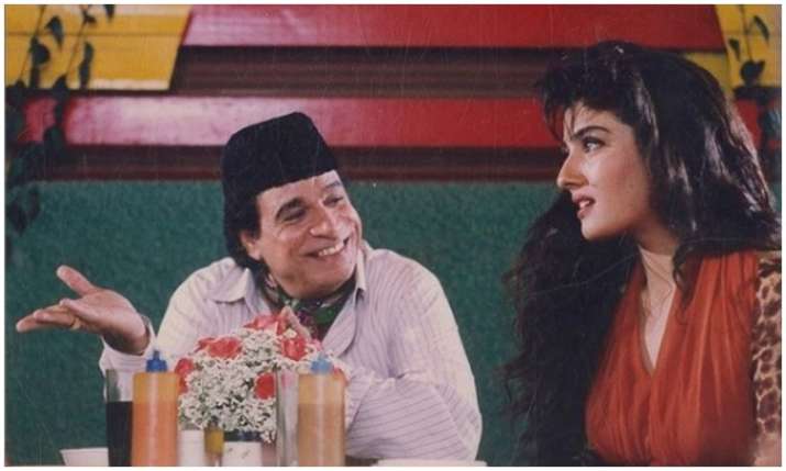 Raveena Tondon and Kader khan Raveena Tondon and Kader khan- India TV
