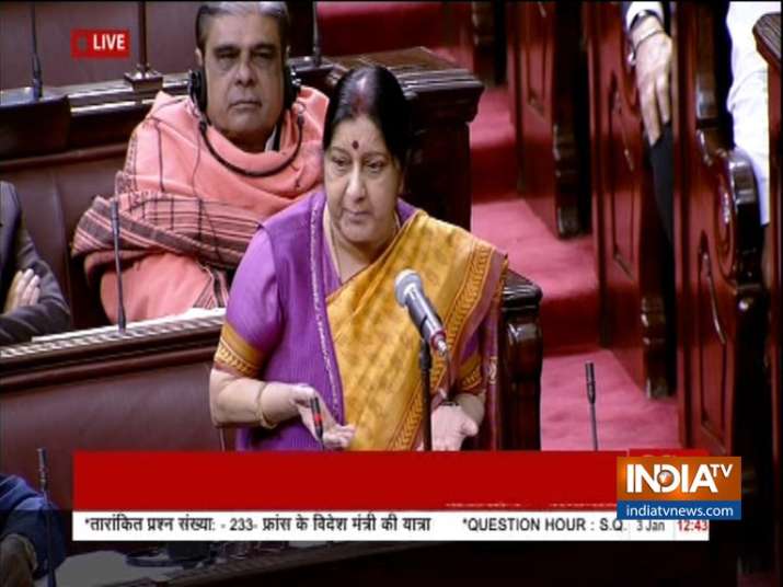 Congress walkout from Rajya Sabha after Sushma Swaraj Statement on Rafale Congress walkout from Rajya Sabha after Sushma Swaraj Statement on Rafale- India TV