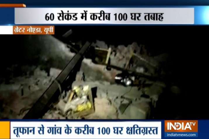 100 houses collapse within 60 seconds as storm hits Greater Noida, many injured 100 houses collapse within 60 seconds as storm hits Greater Noida, many injured- India TV