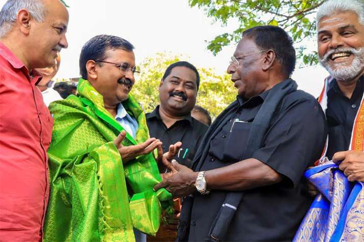 Puducherry: Kiran Bedi agrees to terms, CM V Narayanasamy calls off dharna | PTI File Puducherry: Kiran Bedi agrees to terms, CM V Narayanasamy calls off dharna | PTI File- India TV
