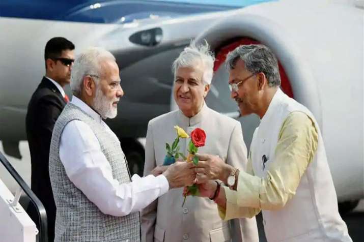 Rains strand Prime Minister Narendra Modi at Dehradun airport Rains strand Prime Minister Narendra Modi at Dehradun airport - India TV