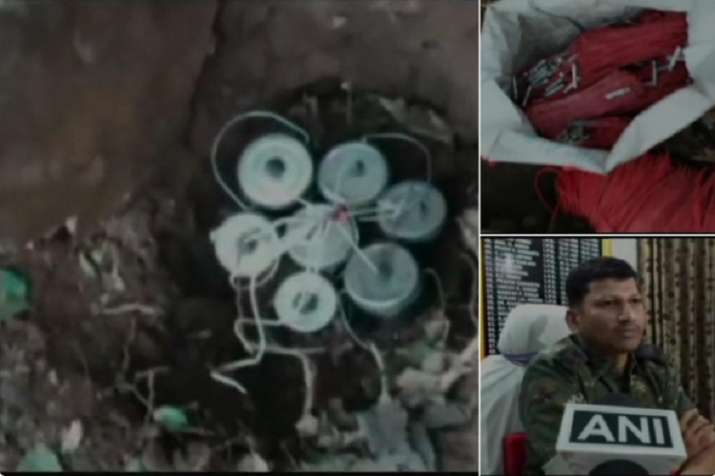 17 cane bombs, more than 200 detonators and grenade was... 17 cane bombs, more than 200 detonators and grenade was...- India TV
