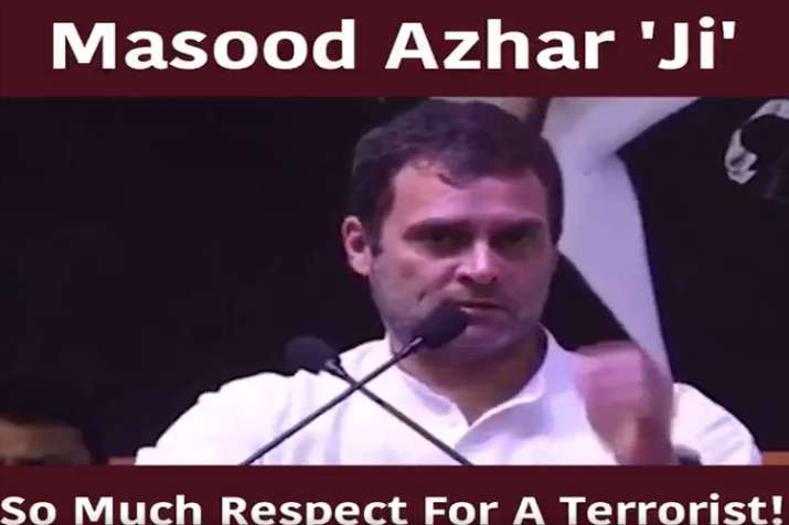 Rahul Gandhi calls JeM terrorist as Masood Azhar Ji Rahul Gandhi calls JeM terrorist as Masood Azhar Ji- India TV
