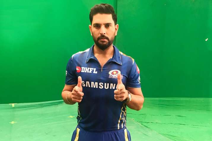 Yuvraj Singh first ball at MI’s net practice Yuvraj Singh first ball at MI’s net practice- India TV