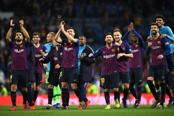 La Liga: रियल मेड्रिड को 1-0 से हराकर खिताब के करीब बार्सिलोना La Liga: रियल मेड्रिड को 1-0 से हराकर खिताब के करीब बार्सिलोना - India TV