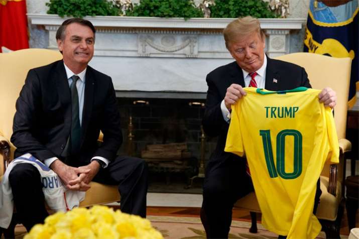 Donald Trump suggests Brazil could join NATO as he meets Jair Bolsonaro | AP Donald Trump suggests Brazil could join NATO as he meets Jair Bolsonaro | AP- India TV