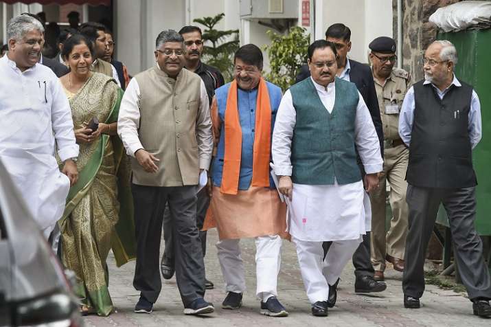 BJP delegation comprising Ravi Shankar Prasad, Nirmala... BJP delegation comprising Ravi Shankar Prasad, Nirmala...- India TV