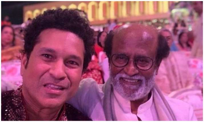 Sachin tendulkar and rajnikant Sachin tendulkar and rajnikant- India TV