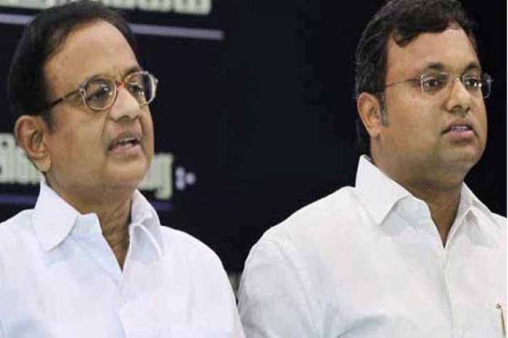 P Chidambaram and Karti Chidambaram P Chidambaram and Karti Chidambaram - India TV