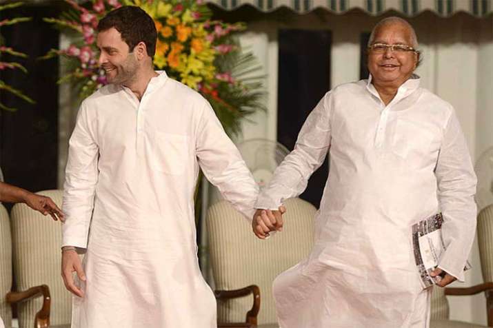Rahul Gandhi with Lalu Yadav Rahul Gandhi with Lalu Yadav- India TV