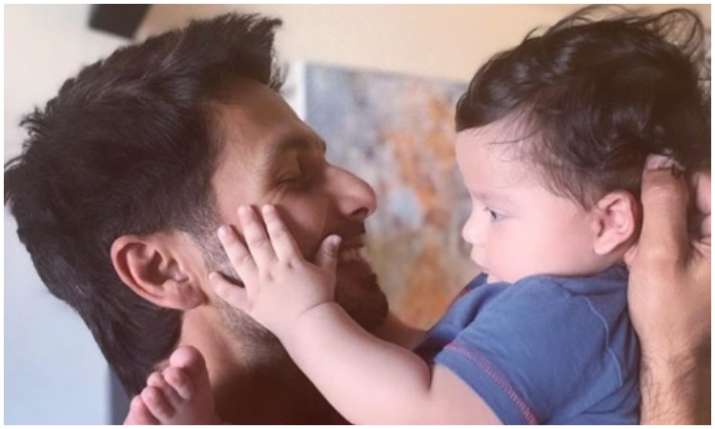 Shahid kapoor with his son zain Shahid kapoor with his son zain- India TV