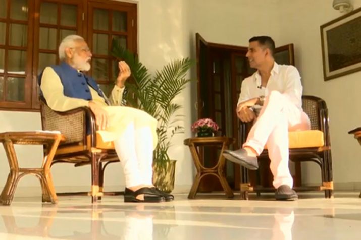 Image result for Akshay Kumar conversation pm narendra