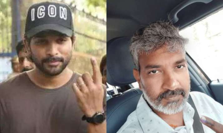 Allu Arjun, SS Rajamouli and Jr NTR cast their vote in Lok Sabha Elections 2019 Allu Arjun, SS Rajamouli and Jr NTR cast their vote in Lok Sabha Elections 2019- India TV
