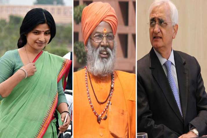 dimple yadav sakshi maharaj and salman khurshid dimple yadav sakshi maharaj and salman khurshid- India TV