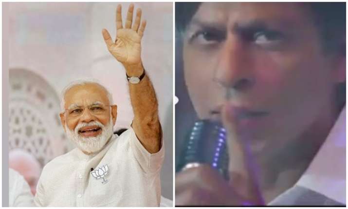 PM Narendra modi and shahrukh khan PM Narendra modi and shahrukh khan- India TV