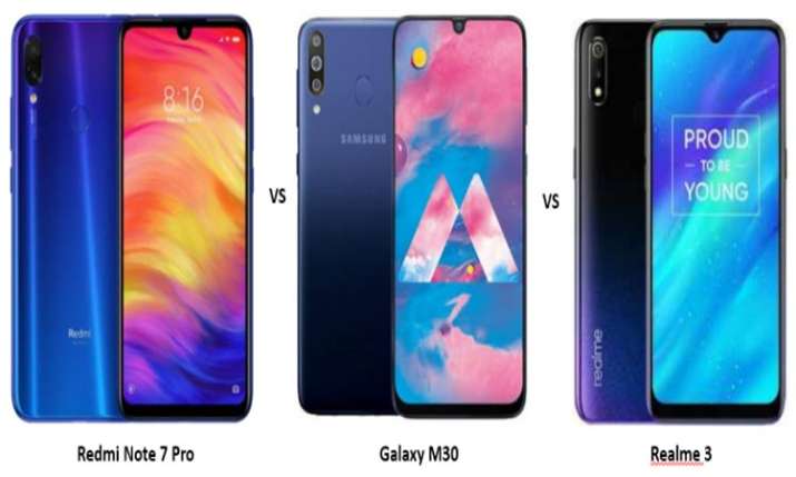 Realme 3 Pro vs Xiaomi Redmi Note 7 Pro vs Samsung Galaxy M30: Price, specifications comparison Realme 3 Pro vs Xiaomi Redmi Note 7 Pro vs Samsung Galaxy M30: Price, specifications comparison- India TV Paisa