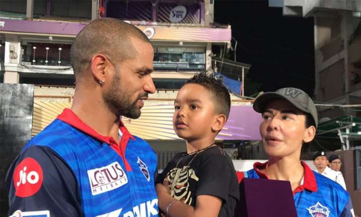 Shikhar Dhawan Aaisha Dhawan Delhi Capitals IPL 2019... Shikhar Dhawan Aaisha Dhawan Delhi Capitals IPL 2019...- India TV