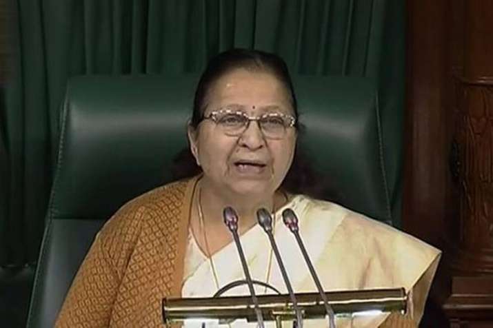 Upset Sumitra Mahajan not to contest Lok Sabha Election Upset Sumitra Mahajan not to contest Lok Sabha Election- India TV