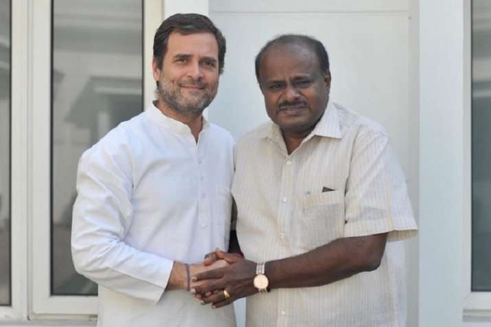 HD Kumaraswamy and Rahul Gandhi HD Kumaraswamy and Rahul Gandhi- India TV