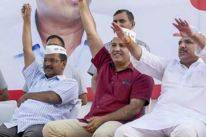 arvind kejriwal manish sisodia and sanjay singh arvind kejriwal manish sisodia and sanjay singh- India TV