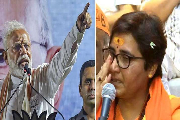 pm modi and sadhvi pragya pm modi and sadhvi pragya- India TV