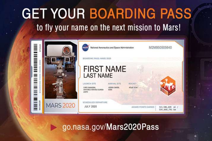 Send your name here to fly aboard NASA's next Mars rover in 2020 Send your name here to fly aboard NASA's next Mars rover in 2020- India TV