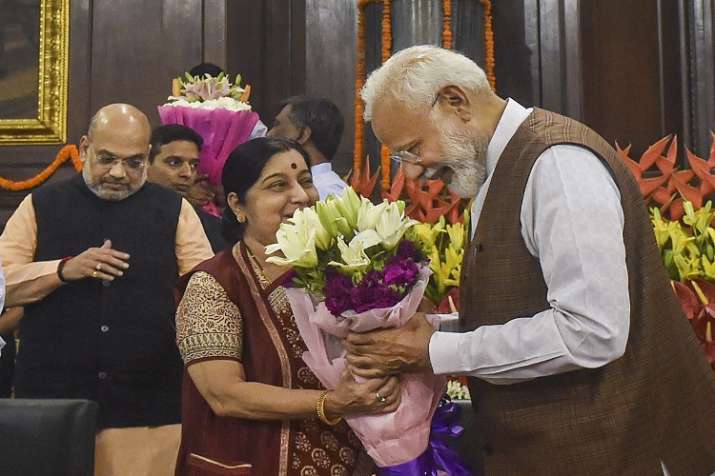 Prime Minister Narendra Modi and Sushma Swaraj (File... Prime Minister Narendra Modi and Sushma Swaraj (File...- India TV