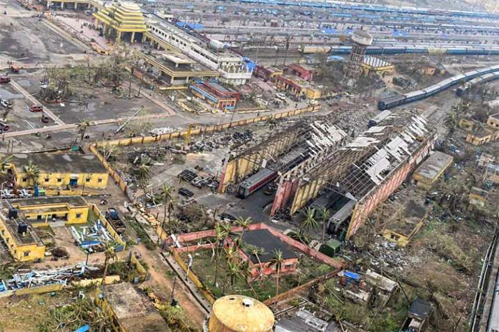 Puri: A bird’s eye view of the destruction caused by Cyclone Fani Puri: A bird’s eye view of the destruction caused by Cyclone Fani- India TV