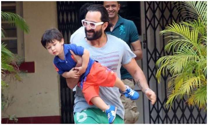 Saif ali khan and Taimur ali khan Saif ali khan and Taimur ali khan- India TV