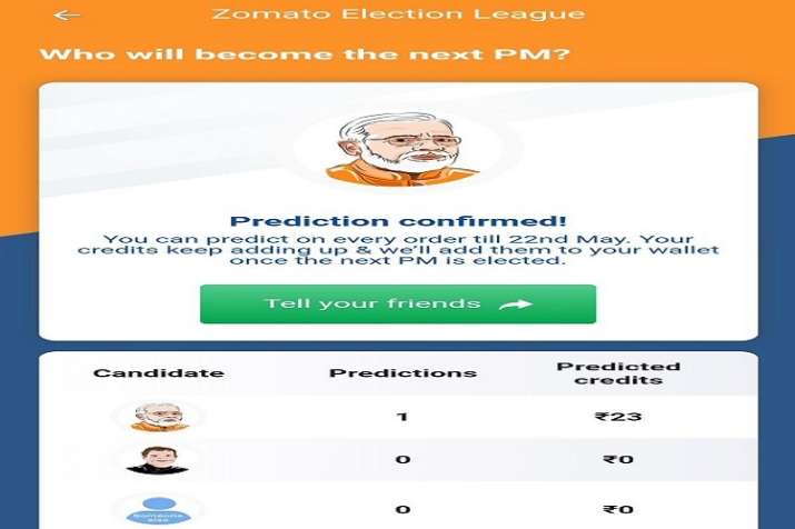 Zomato Election League Zomato Election League- India TV